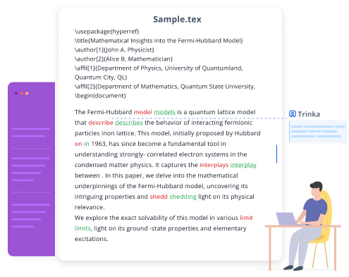 proofread latex file for grammar errors