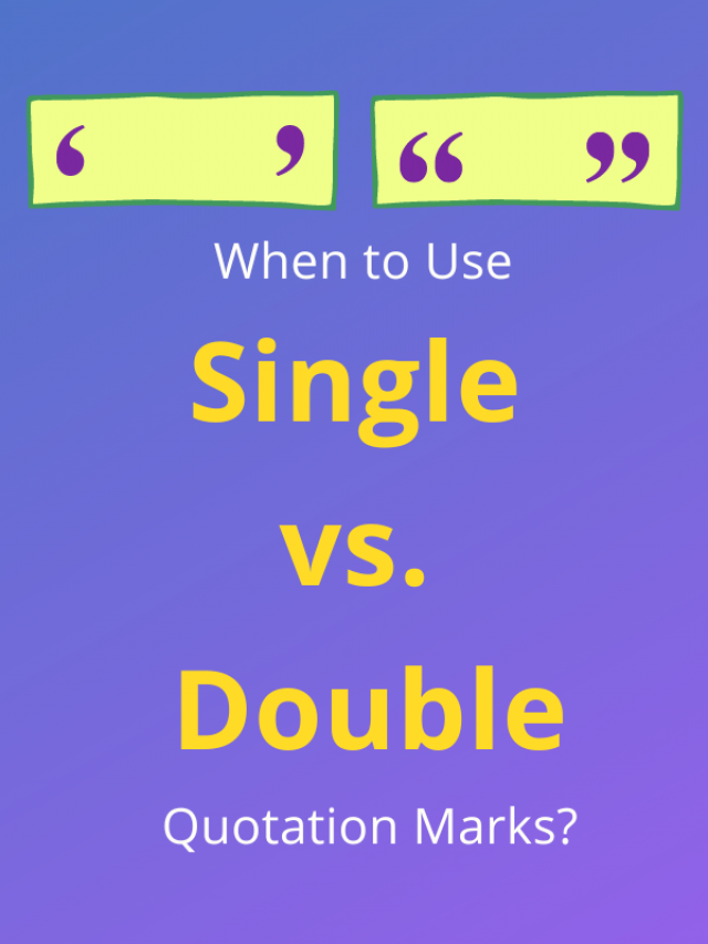 double quotes and their uses