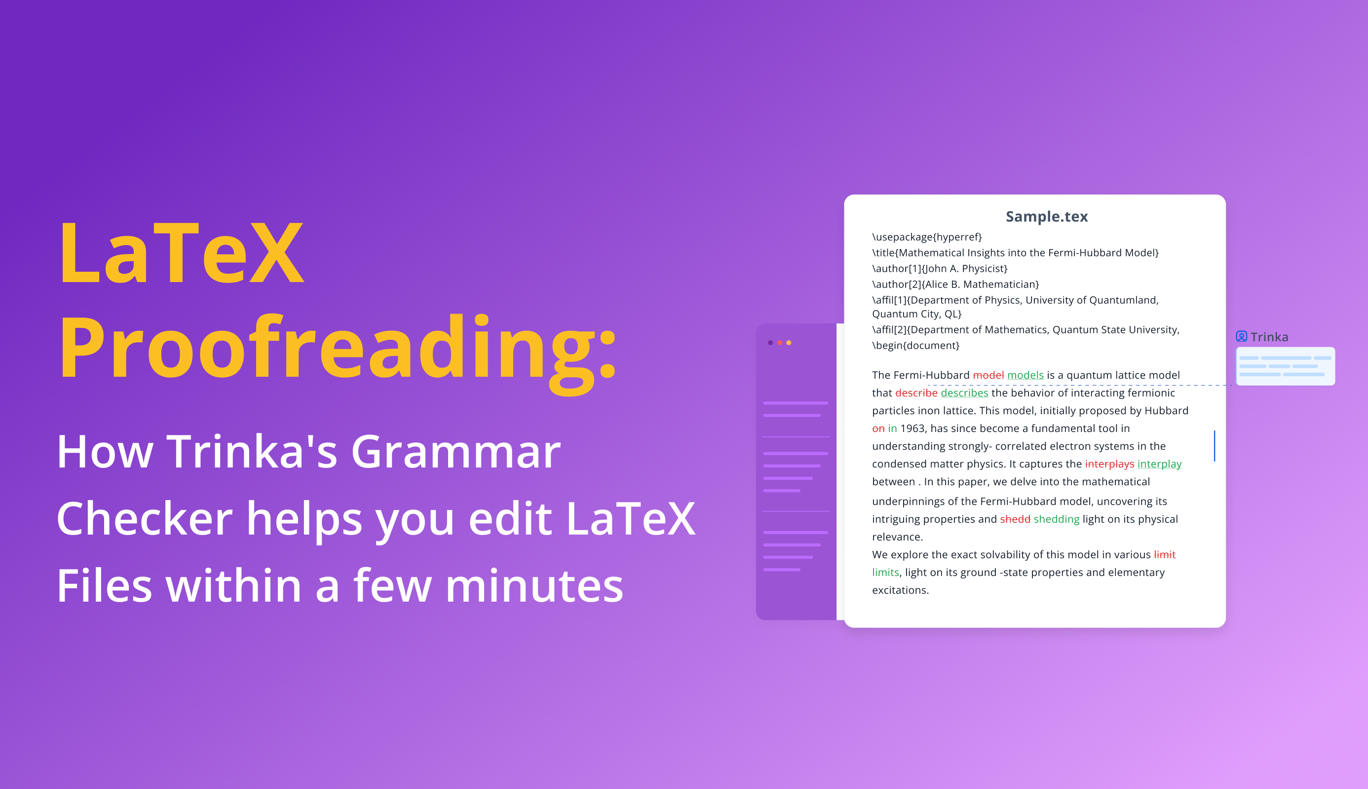 LaTeX Proofreading: How Trinka’s Grammar Checker helps you edit LaTeX Files within a few minutes!
