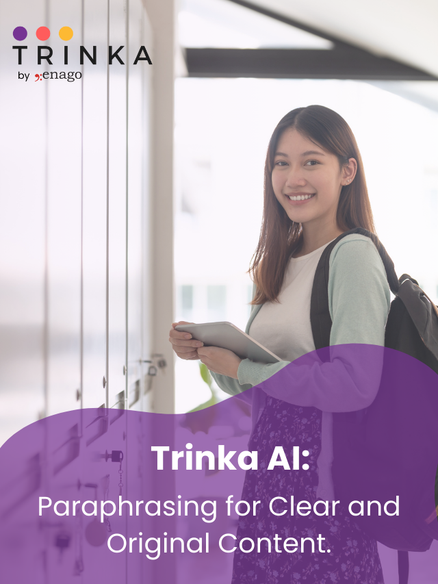 Trinka AI: Paraphrasing for Original and Well-Structured Content