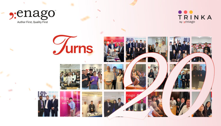 Enago, our parent brand just turned 20. We are Celebrating!