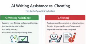 AI writing assistant vs. cheating