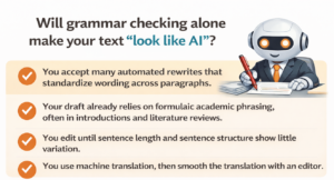 Will grammar checking alone make your text “look like AI”?
