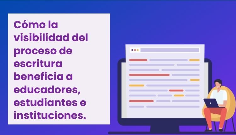 Cómo la visibilidad del proceso de escritura beneficia a educadores, estudiantes e instituciones.