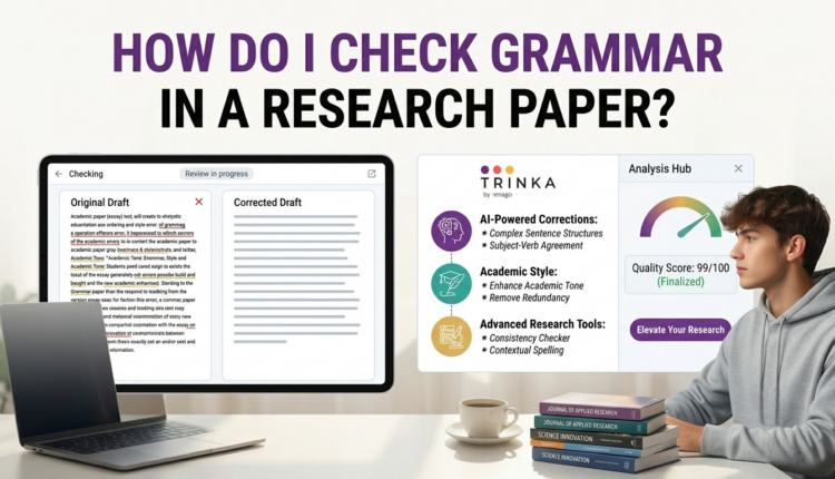Grammar Checker for Research Papers